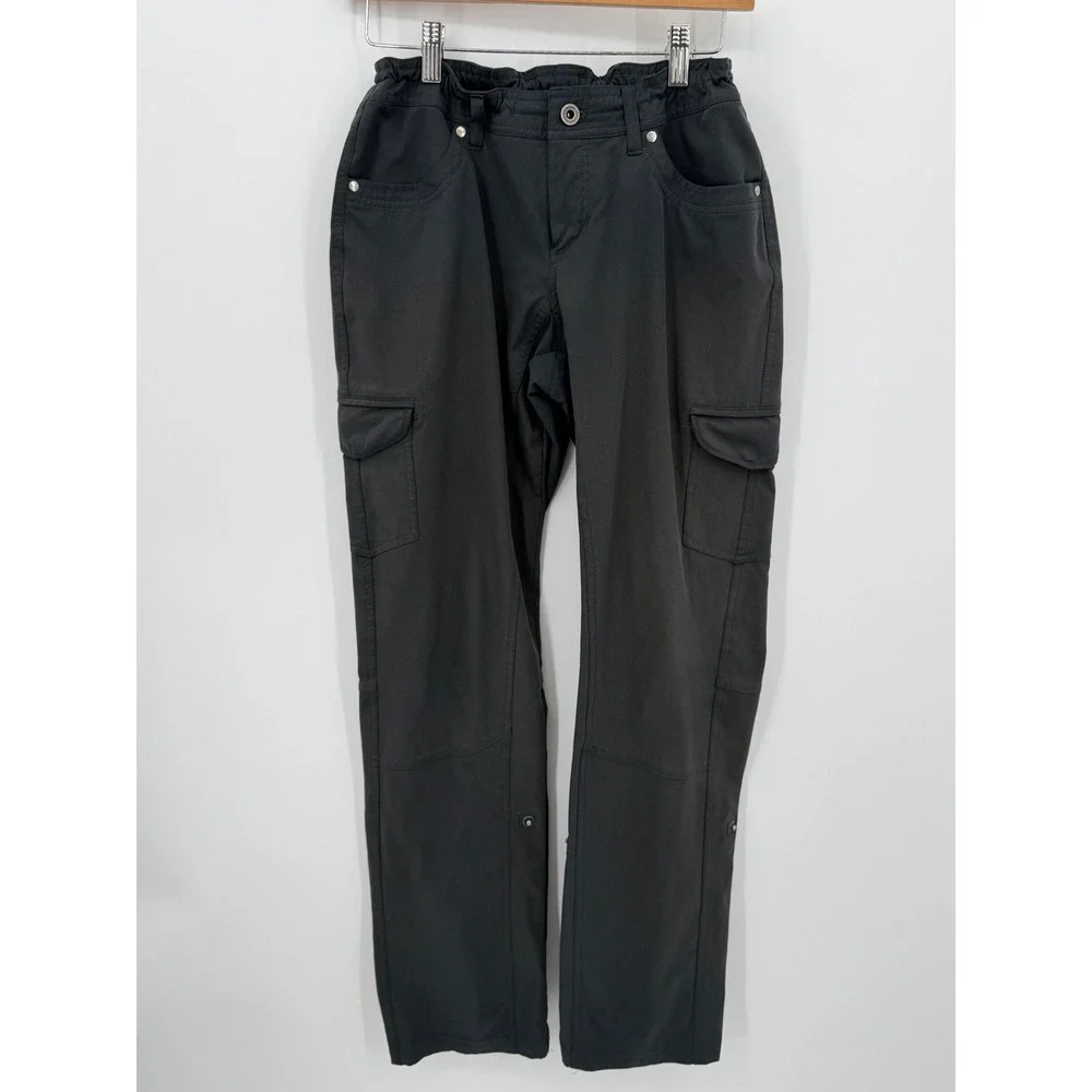 Kuhl Cargo Pants Women 8 Reg Gray Hiking Outdoor Straight Leg Stretch - Picture 1 of 14
